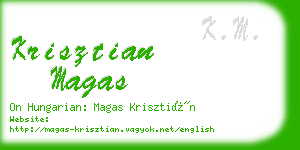 krisztian magas business card